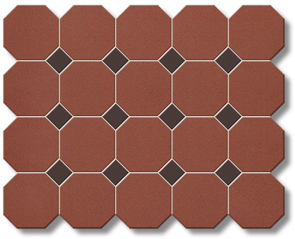 Ottagona 10×10 con tozzetto 3,5×3,5 marron